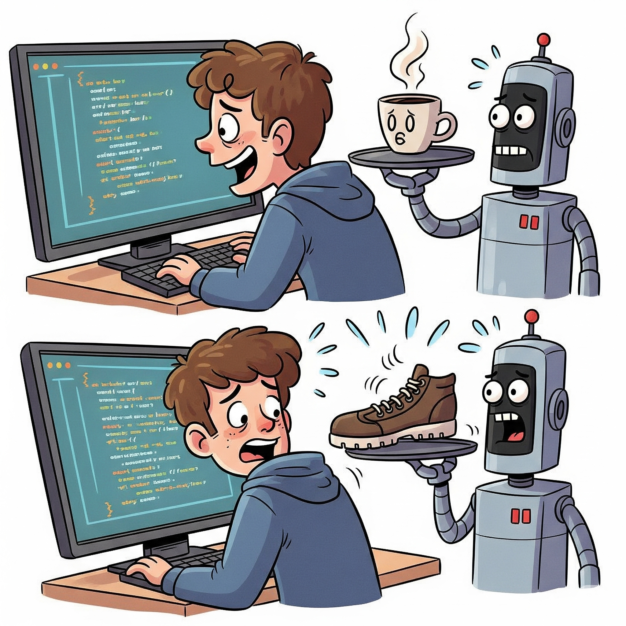 Imagem ilustrativa de um código que funciona mal